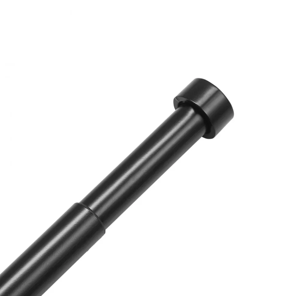 VEVOR 1 Inch Double Curtain Rods 74 to 144 Inches(6-12ft), Drapery Rods for Windows 69 to 140 Inches, Telescoping Dual Curtain Rod with Round Finials, Black