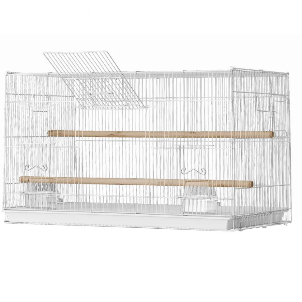 VEVOR 30-inch Flight Bird Cage, Stackable Bird Cage for Small Parrots Canaries Cockatiels Lovebirds Finches Budgies Conures Macaws Pet Travel Birdcage with Handle and Perches