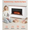 VEVOR 65.5 inch Freestanding Fireplaces, 1500W 5120BTU Fake Electric Fireplace Stove Heater with Mantel, Overheating Protection, Adjustable Flames,Timer, Remote, for Living Room,Bedroom