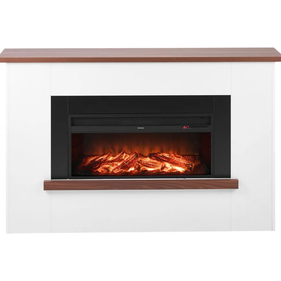 VEVOR 65.5 inch Freestanding Fireplaces, 1500W 5120BTU Fake Electric Fireplace Stove Heater with Mantel, Overheating Protection, Adjustable Flames,Timer, Remote, for Living Room,Bedroom
