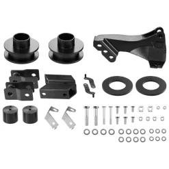 VEVOR 2.5 Inch Front Leveling Lift Kit for 2011-2023 Ford F250 F350 F450 Super Duty 4WD Models, Chassis Level Kit with Track Bar Relocation Bracket, Coil Spring Spacers, Isolators, Shock Extenders