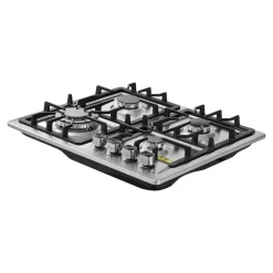 VEVOR 24 inch Gas Cooktop 4 Burners Gas Stove Top, Max 27000BTU Built-in Stainless Steel Stove Top LPG/NG Convertible Dual Fuel Cooktop Stoves with Thermocouple Protection for Kitchen Apartment Rvs