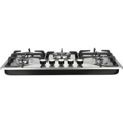 VEVOR 30-inch Gas Cooktop, 5 Burners Built-in Gas Stove Top, Max 12250BTU NG/LPG Convertible Stainless Steel Natural Gas Hob, with Thermocouple Protection for Camping, RV, Apartment