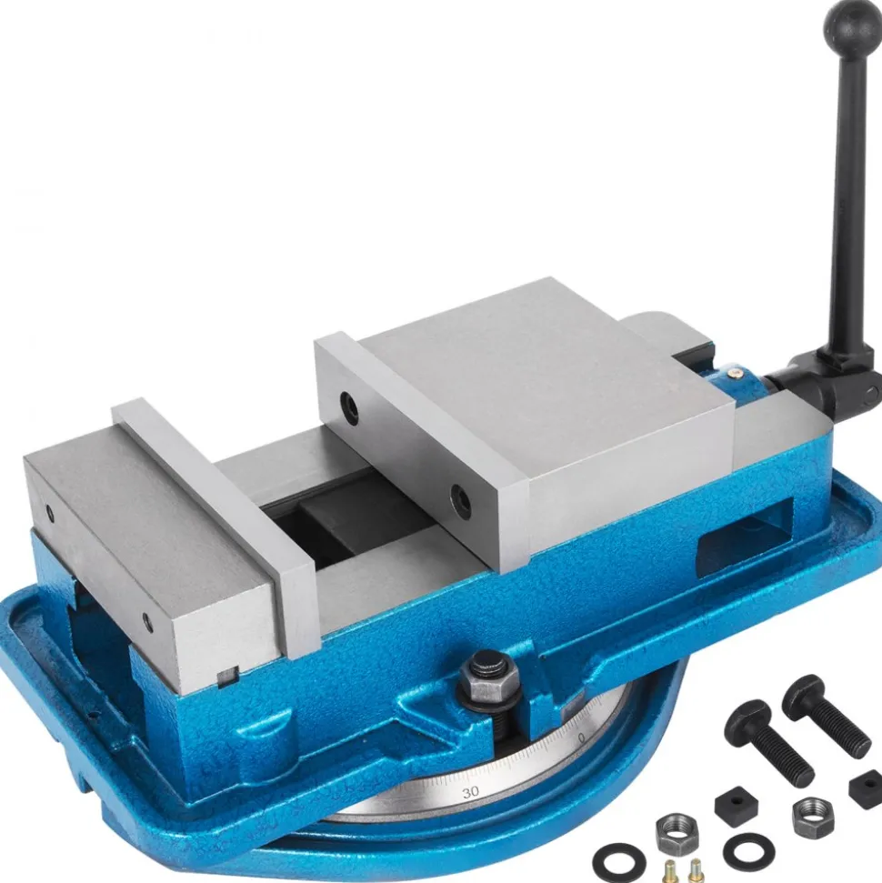 VEVOR 6 Inch Heavy Duty Milling Vise Bench Clamp Vise High Precision Clamping Vise 6 Inch Jaw Width with 360 Degrees Swiveling Base CNC Vise