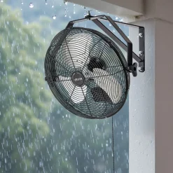 VEVOR 14 Inch Industrial Wall Mount Fan, High Velocity 2473 CFM Outdoor Fan with 3 Speeds, Waterproof IP44 Garage Wall Fan with Aluminum Blades for Workshop, Warehouse, Greenhouse