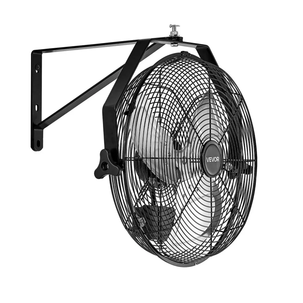 VEVOR 14 Inch Industrial Wall Mount Fan, High Velocity 2473 CFM Outdoor Fan with 3 Speeds, Waterproof IP44 Garage Wall Fan with Aluminum Blades for Workshop, Warehouse, Greenhouse