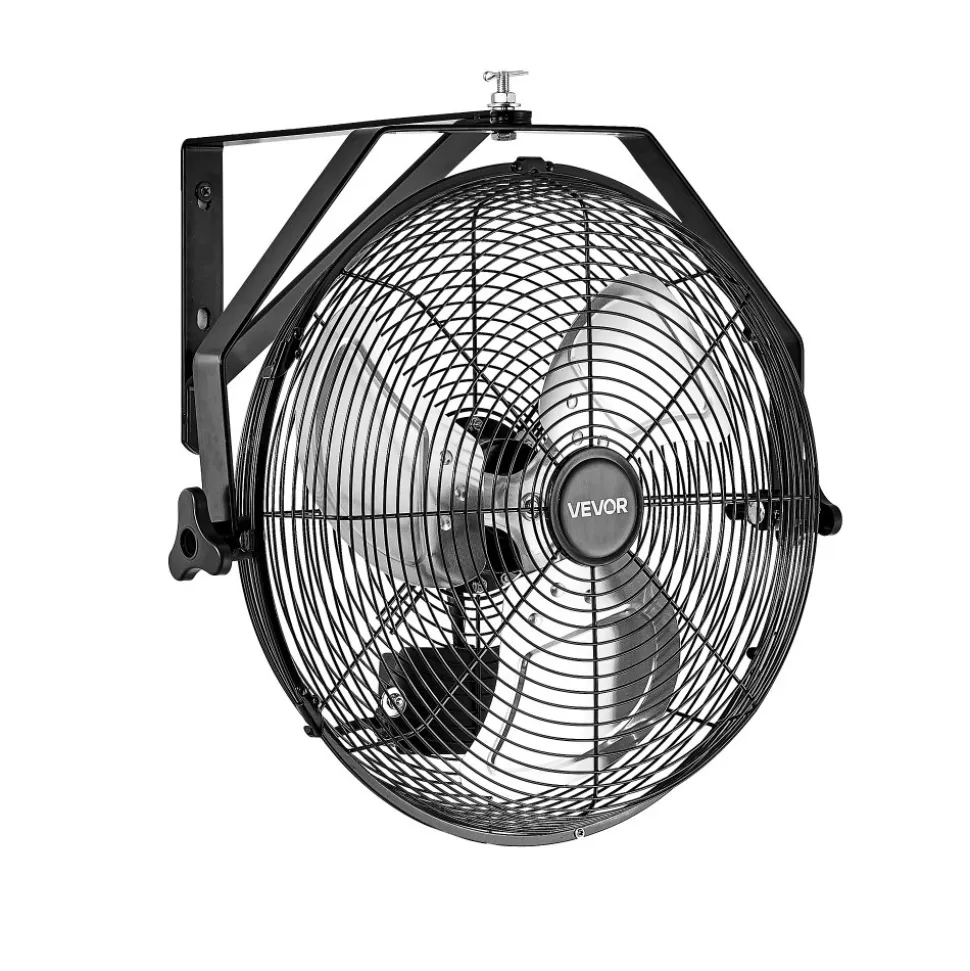 VEVOR 14 Inch Industrial Wall Mount Fan, High Velocity 2473 CFM Outdoor Fan with 3 Speeds, Waterproof IP44 Garage Wall Fan with Aluminum Blades for Workshop, Warehouse, Greenhouse