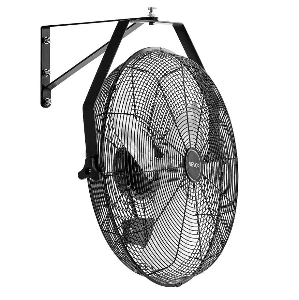 VEVOR 20 Inch Industrial Wall Mount Fan, High Velocity 4650 CFM Indoor Fan with 3 Speeds, Powerful Motor Garage Wall Fan with Aluminum Blades for Workshop, Warehouse, Greenhouse, Commercial