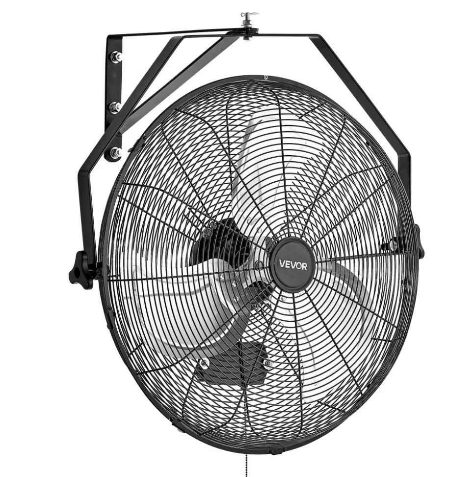 VEVOR 20 Inch Industrial Wall Mount Fan, High Velocity 4650 CFM Indoor Fan with 3 Speeds, Powerful Motor Garage Wall Fan with Aluminum Blades for Workshop, Warehouse, Greenhouse, Commercial
