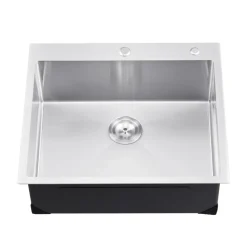 VEVOR 27 inch Kitchen Sink Workstation, 304 Stainless Steel Undermount Sink, Drop-In Single Bowl Farmhouse Basin with Ledge & Multiple Accessories, Household Dishwasher Sinks for RV, Prep Kitchen, Bar