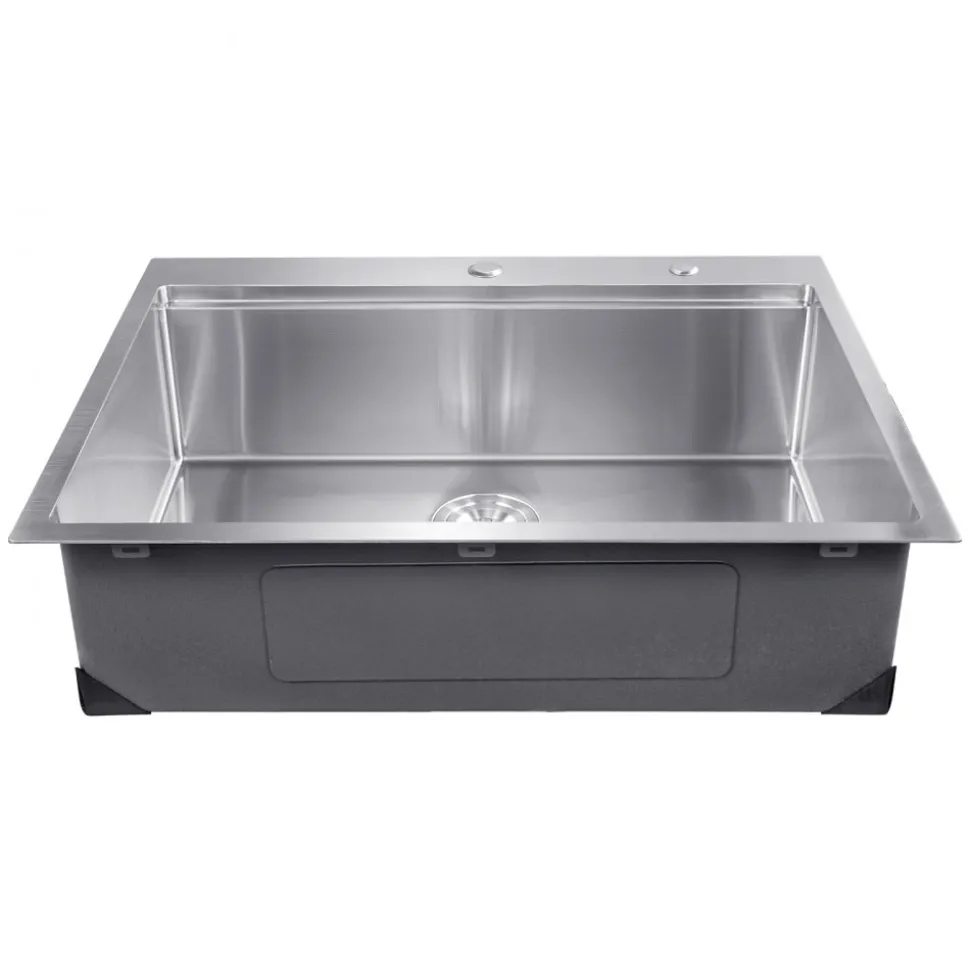 VEVOR 23 inch Kitchen Sink Workstation, 304 Stainless Steel Undermount Sink, Drop-In Single Bowl Farmhouse Basin with Ledge & Multiple Accessories, Household Dishwasher Sinks for RV, Prep Kitchen, Bar