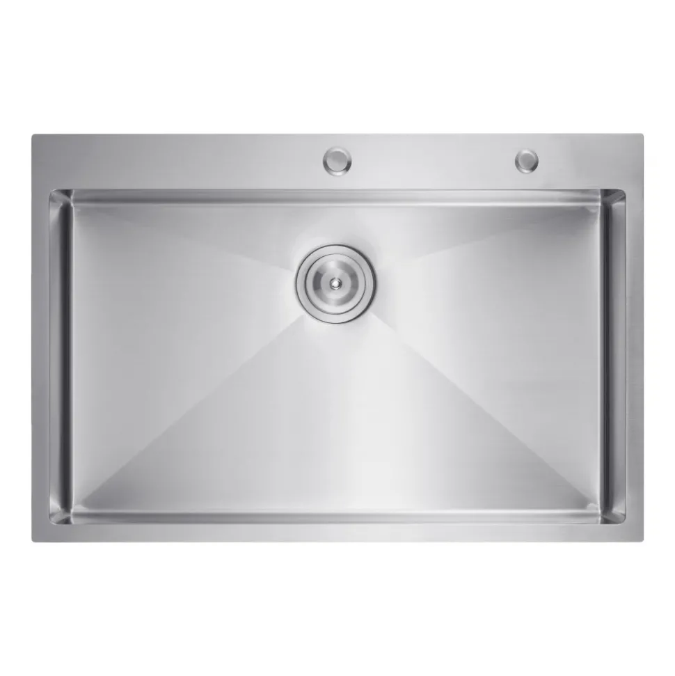 VEVOR 33 inch Kitchen Sink Workstation, 304 Stainless Steel Top Mount Sinks, Drop-In Single Bowl Farmhouse Basin with Accessories, Household Dishwasher Sinks for RV, Prep Kitchen, and Bar (Black)