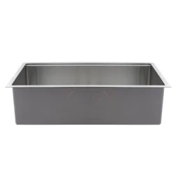 VEVOR 33-inch Kitchen Undermount Single Bowl Sinks, Stainless Steel Drop-In Farmhouse Basin with Ledge & Accessories, Household Dishwasher Sinks for RV, Prep Kitchen, Laundry Room, Bar