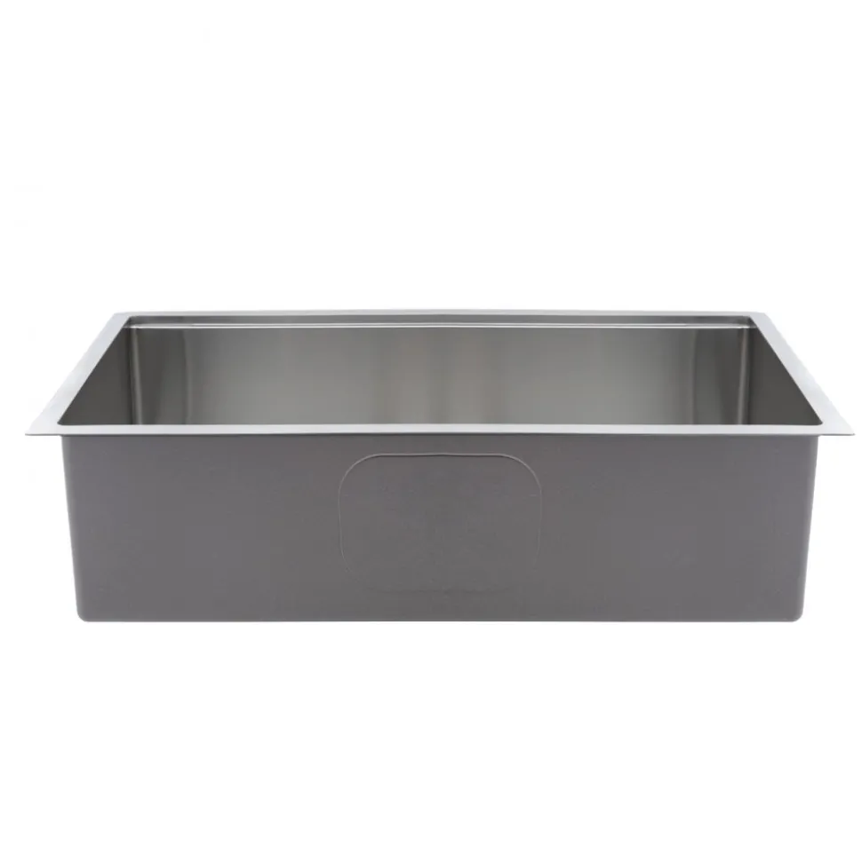 VEVOR 33-inch Kitchen Undermount Single Bowl Sinks, Stainless Steel Drop-In Farmhouse Basin with Ledge & Accessories, Household Dishwasher Sinks for RV, Prep Kitchen, Laundry Room, Bar