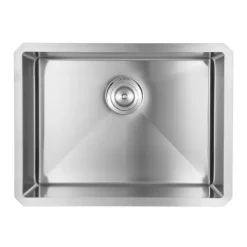 VEVOR 24-inch Kitchen Undermount Single Bowl Sinks, Stainless Steel Drop-In Farmhouse Basin with Accessories, Household Dishwasher Sinks for RV, Prep Kitchen, Laundry Room, Bar