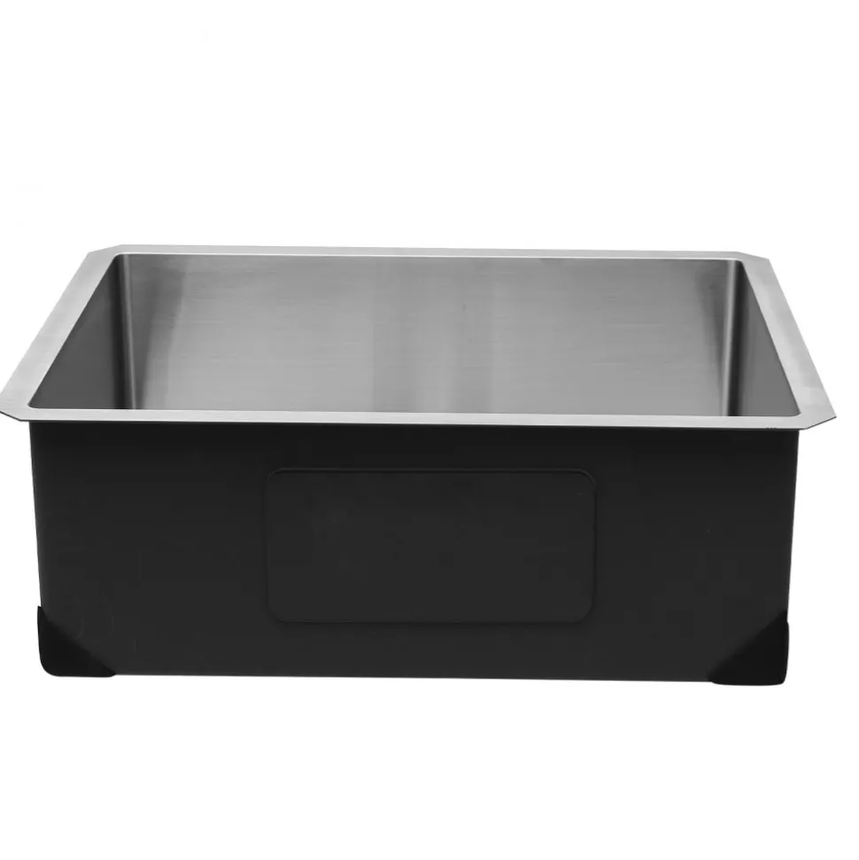 VEVOR 24-inch Kitchen Undermount Single Bowl Sinks, Stainless Steel Drop-In Farmhouse Basin with Accessories, Household Dishwasher Sinks for RV, Prep Kitchen, Laundry Room, Bar