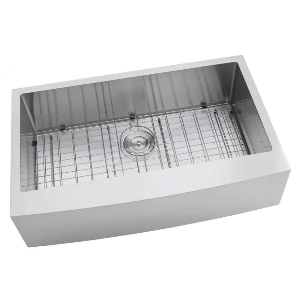 VEVOR 33-inch Kitchen Undermount Single Bowl Sinks, Stainless Steel Drop-In Farmhouse Basin with Accessories, Household Dishwasher Sinks for RV, Prep Kitchen, Laundry Room, Bar