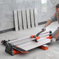 VEVOR 39.4-Inch Manual Tile Cutter, Upgraded Sliding Head Cutting Tool with Spring-Loaded Base, Angle Fence, Tungsten Carbide Cutting Wheel, Alignment Guide, for DIY Pros, Ceramic, Floor, Wall Tiles