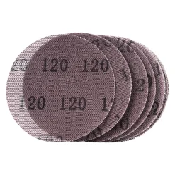 VEVOR 5-inch Mesh Abrasive Sanding Discs 50PCS, Grit 80/120/180/240/320 Assorted Anti-Clogging Ceramic Mesh Sandpapers, Hook-and-Loop Sanding Discs for Metal Wood Plaster, Car Body, Paint Removal