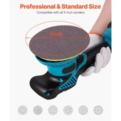 VEVOR 5-inch Mesh Abrasive Sanding Discs, 50PCS 120 Grit Anti-Clogging Ceramic Sandpapers Dust Free, Hook-and-Loop Sanding Discs for Metal Wood Plaster Sanding, Car Body Repair, Paint Removal