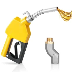 VEVOR 1 Inch NPT Automatic Fuel Nozzle, Max Flow Rate 21.6 GPM, Auto Shut Off Diesel Gas Pump Nozzle with 3-Speed Trigger Lock & 1-3/16 in (OD=30.1 mm) Spout for Gasoline, Diesel, Kerosene, Green