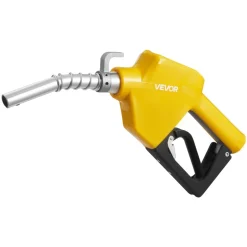VEVOR 3/4-Inch NPT Automatic Fuel Nozzle, Max Flow Rate 11.8 GPM, Auto Shut Off Diesel Gas Pump Nozzle with 3-Speed Trigger Lock & 0.78 in (OD=20 mm) Spout for Gasoline, Diesel, Kerosene, Yellow