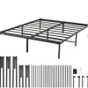 VEVOR 14 Inch Queen Metal Bed Frame Platform, No Box Spring Needed, 1500 lbs Loading Capacity Embedded Heavy Duty Mattress Foundation with Steel Slat Support, Easy Assembly, Noise Free