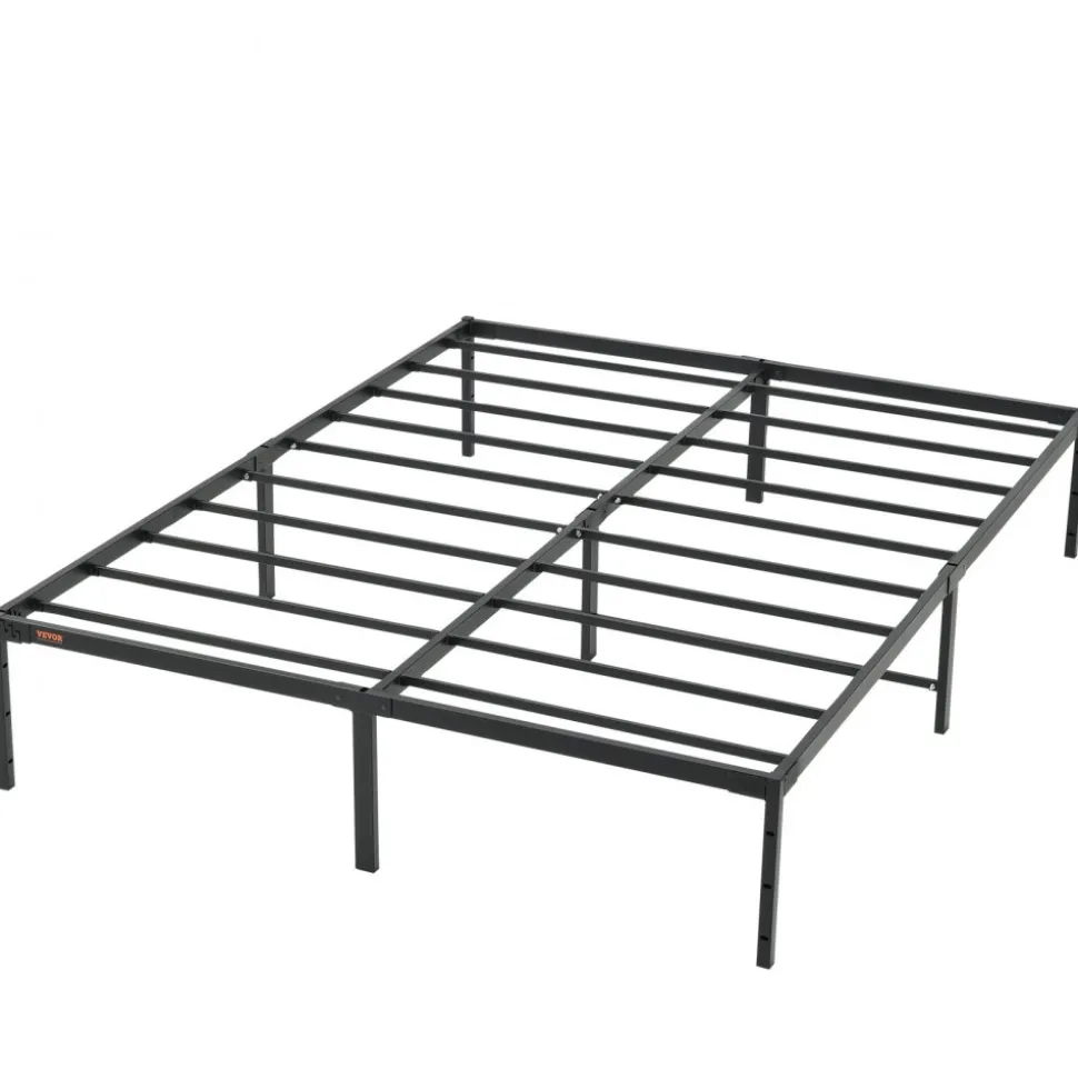 VEVOR 14 Inch Queen Metal Bed Frame Platform, No Box Spring Needed, 1500 lbs Loading Capacity Embedded Heavy Duty Mattress Foundation with Steel Slat Support, Easy Assembly, Noise Free