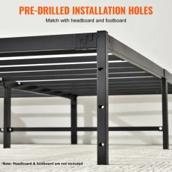 VEVOR 14 Inch Queen Metal Bed Frame Platform, No Box Spring Needed, 1500 lbs Loading Capacity Embedded Heavy Duty Mattress Foundation with Steel Slat Support, Easy Assembly, Noise Free