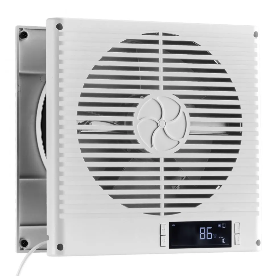 VEVOR 7.5-Inch Room to Room Fan, 2-in-1 305 CFM Through Wall Fan with Remote Control & Two-Way Airflow, 10-Speed Ventilation Quiet Vent for Kitchen, Living & Laundry Room Workshop