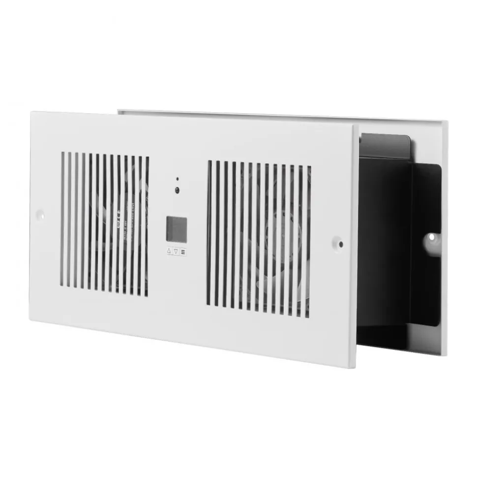 VEVOR 4-Inch Room to Room Fan, 2-in-1 300 CFM Through Wall Fan with Remote Control & Temperature Control, 10-Speed Ventilation Quiet Vent for Kitchen, Living & Laundry Room, Workshop