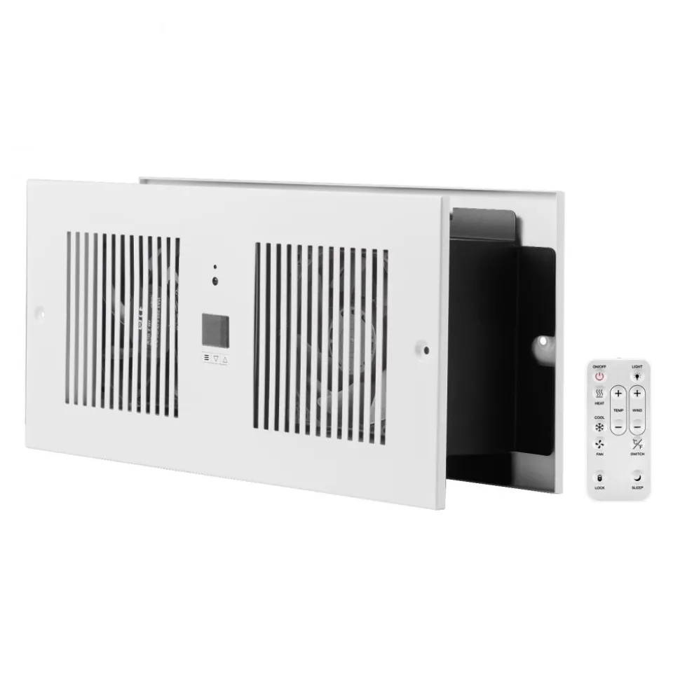 VEVOR 4-Inch Room to Room Fan, 2-in-1 300 CFM Through Wall Fan with Remote Control & Temperature Control, 10-Speed Ventilation Quiet Vent for Kitchen, Living & Laundry Room, Workshop