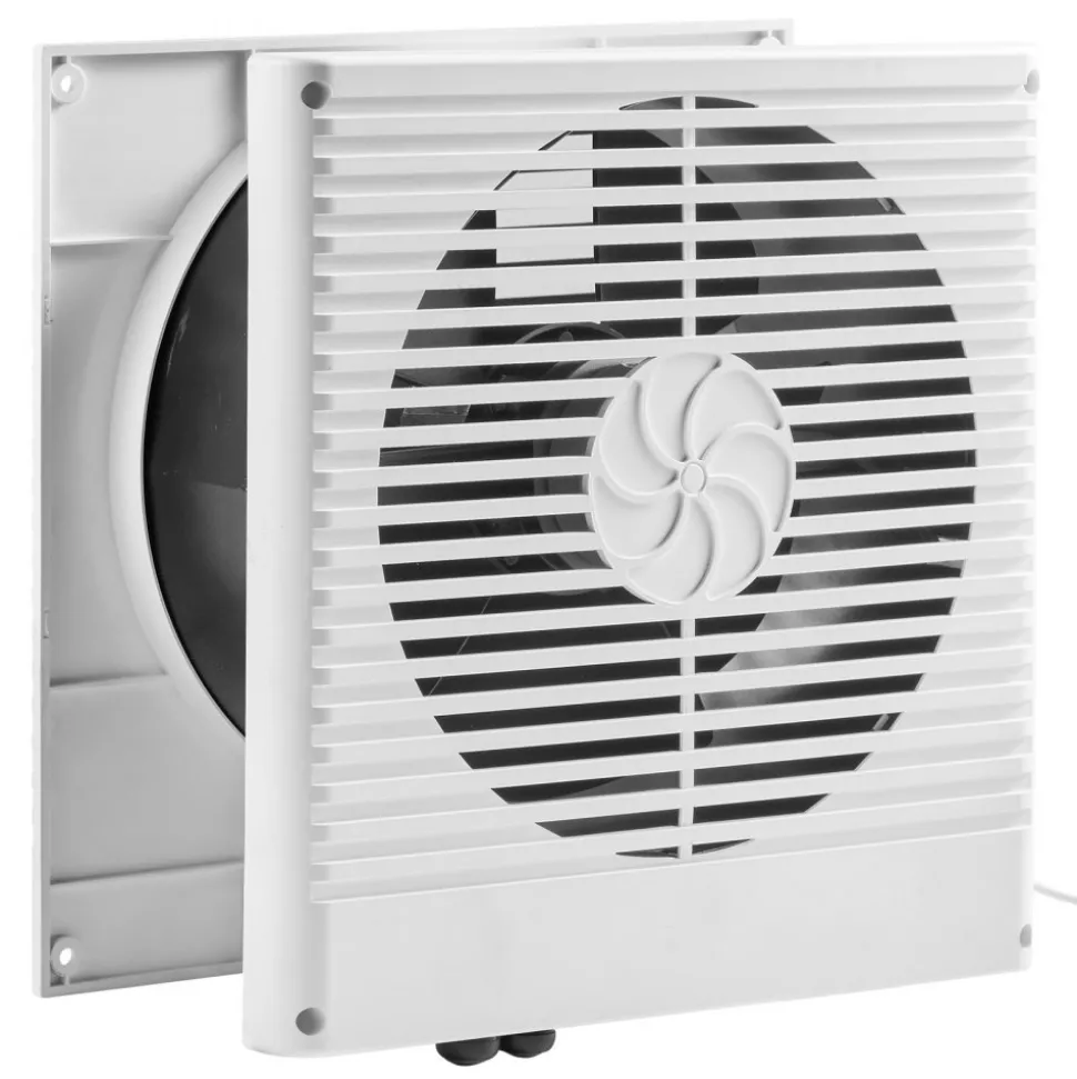 VEVOR 7.5-Inch Room to Room Fan, Through Wall Fan with AC Motor & Bi-directional Adjustable Wind, 180 CFM Ventilation Quiet Exhaust Vent for Kitchen, Living & Laundry Room, Workshop