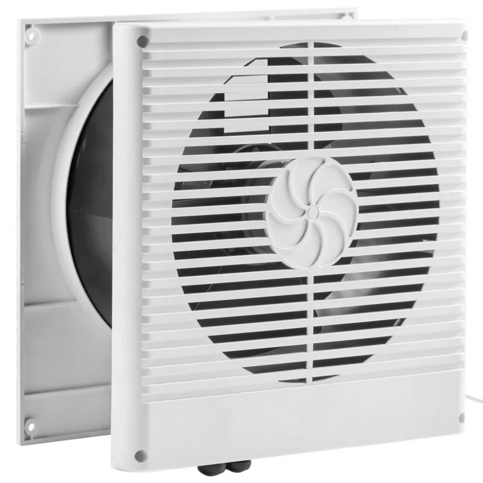 VEVOR 7.5-Inch Room to Room Fan, Through Wall Fan with AC Motor & Bi-directional Adjustable Wind, 180 CFM Ventilation Quiet Exhaust Vent for Kitchen, Living & Laundry Room, Workshop