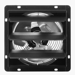 VEVOR 12 inch Shutter Exhaust Fan, Wall Mounted Attic Vent Fan with Smart Programming Variable Speed Temperature Control, 1500 CFM,EC Motor,Timer, for Shed,Garage,Greenhouse Ventilation Cooling,Black