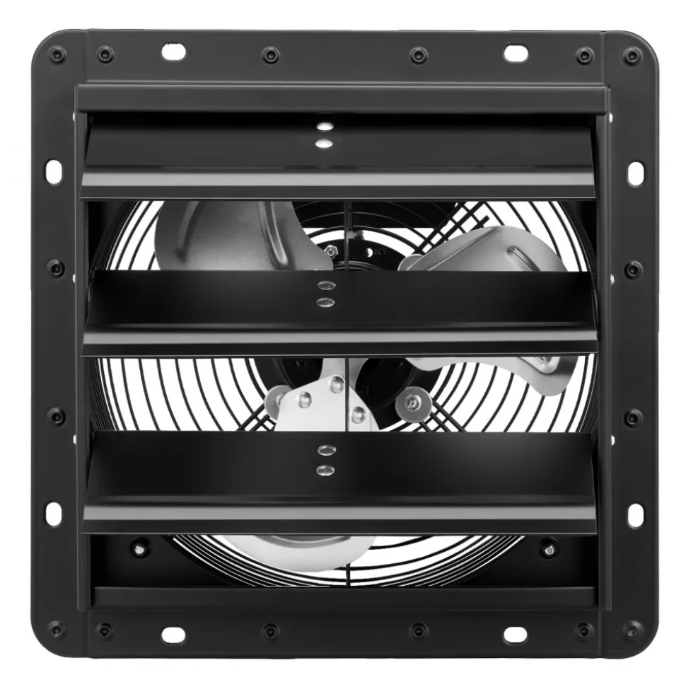 VEVOR 10 inch Shutter Exhaust Fan Wall-Mount Variable Speed Temperature, Automatic Louvers Sturdy Steel Housing, Low Noise, Ventilation and Cooling for Attic, Garage, Barn, Greenhouse, Workshop