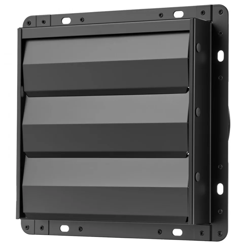 VEVOR 10 Inch Shutter Exhaust Fan Wall Mounted Automatic Louvers EC Motor, Steel Housing, Temperature & Humidity Controller, Ventilation & Cooling for Attic, Garage, Barn, Greenhouse, Workshop, Black