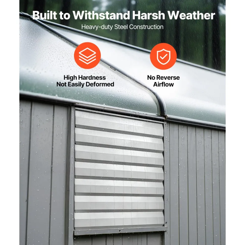 VEVOR 36 Inch Shutter Exhaust Fan Wall Mounted Automatic Louvers Silver, Sturdy Steel Housing, Low Noise, AC Motor, 9761 CFM Ventilation and Cooling for Attic, Garage, Barn, Greenhouse, Workshop