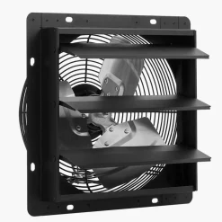 VEVOR 10 inch Shutter Exhaust Fan, Wall Mounted Attic Vent Fan with Smart Programming Variable Speed Temperature Control, 1000 CFM,EC Motor,Timer, for Shed,Garage,Greenhouse Ventilation Cooling,Black