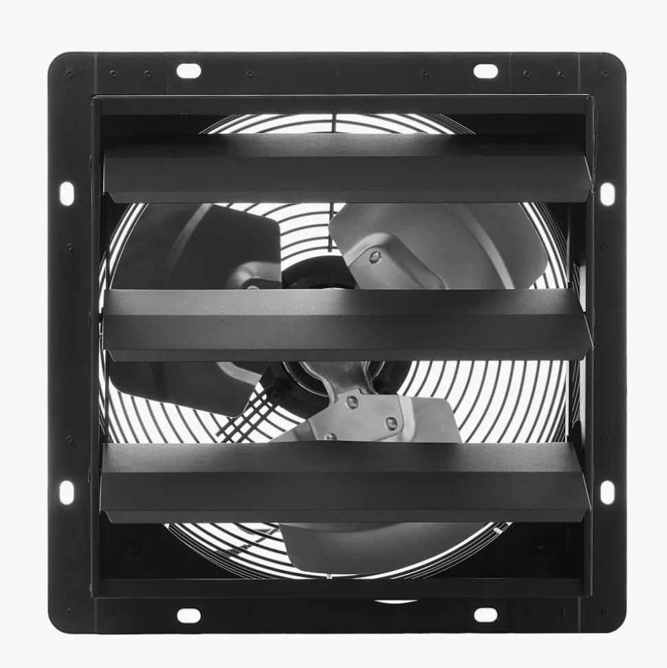 VEVOR 10 inch Shutter Exhaust Fan, Wall Mounted Attic Vent Fan with Smart Programming Variable Speed Temperature Control, 1000 CFM,EC Motor,Timer, for Shed,Garage,Greenhouse Ventilation Cooling,Black