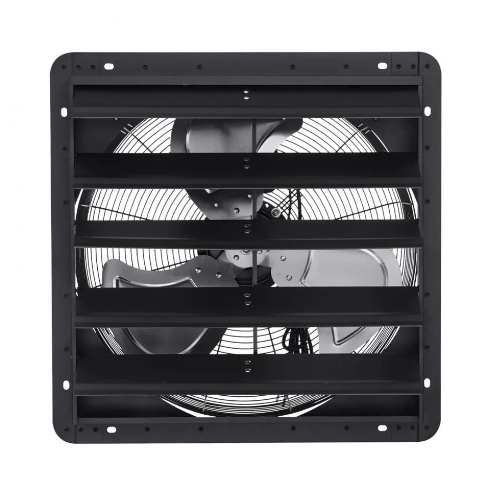 VEVOR 12 inch Shutter Exhaust Fan Wall-Mount Variable Speed Temperature, Automatic Louvers Sturdy Steel Housing, Low Noise, Ventilation and Cooling for Attic, Garage, Barn, Greenhouse, Workshop