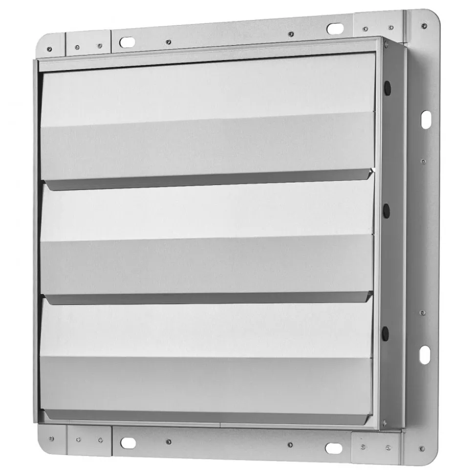VEVOR 14 Inch Shutter Exhaust Fan Wall Mounted Automatic Louvers EC Motor, Steel Housing, Temperature & Humidity Controller, Ventilation & Cooling for Attic, Garage, Barn, Greenhouse, Workshop, Black