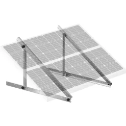 VEVOR 50-Inch Solar Panel Mounting Brackets, 0 to 90° Adjustable Tilt Mount Brackets Support 100-550W Solar Panels, Lightweight Aluminum Brackets with Folding Tilt Legs for RV, Roof, Boat, Off-Grid