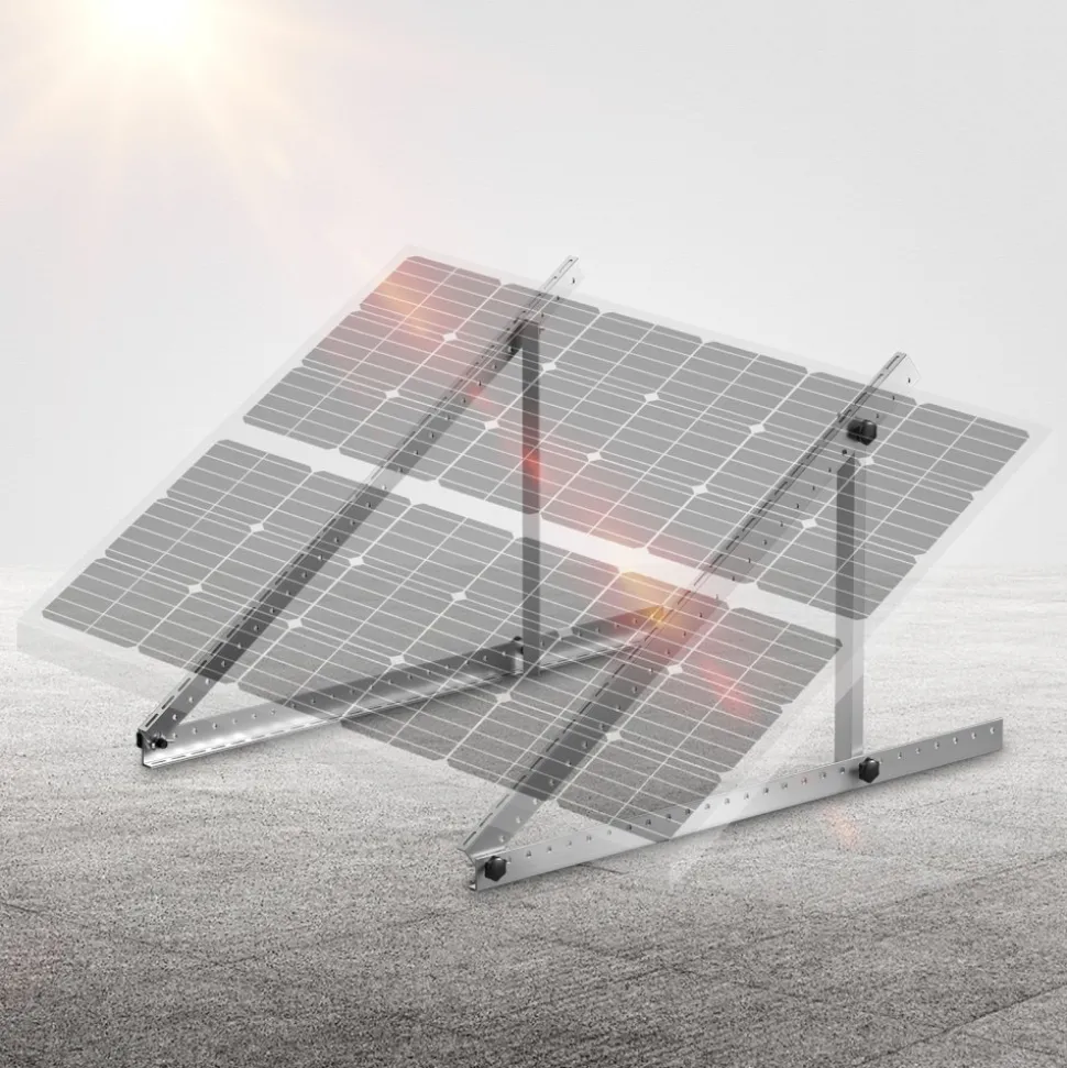 VEVOR 50-Inch Solar Panel Mounting Brackets, 0 to 90° Adjustable Tilt Mount Brackets Support 100-550W Solar Panels, Lightweight Aluminum Brackets with Folding Tilt Legs for RV, Roof, Boat, Off-Grid