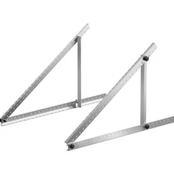 VEVOR 50-Inch Solar Panel Mounting Brackets, 0 to 90° Adjustable Tilt Mount Brackets Support 100-550W Solar Panels, Lightweight Aluminum Brackets with Folding Tilt Legs for RV, Roof, Boat, Off-Grid