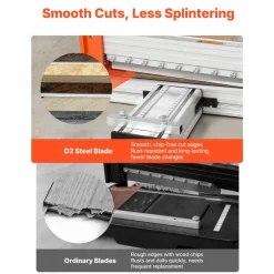 VEVOR 12 inch Vinyl Floor Cutter, 12mm Thick Laminate Flooring Cutter with Upgraded Labor-Saving Aluminum-Alloy Lever, Telescoping Support Plate, Cuts Certain Engineered Wood, LVT, VCT, SPC, LVP, WPC