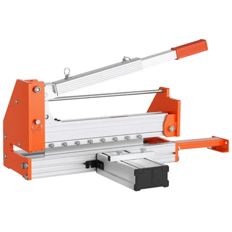 VEVOR 12 inch Vinyl Floor Cutter, 12mm Thick Laminate Flooring Cutter with Upgraded Labor-Saving Aluminum-Alloy Lever, Telescoping Support Plate, Cuts Certain Engineered Wood, LVT, VCT, SPC, LVP, WPC