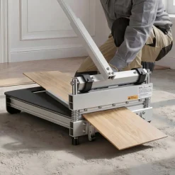 VEVOR 13 inch Vinyl Floor Cutter, 12mm Thick Laminate Flooring Cutter with 15°/30°/45° Adjustable Angle Settings, Flexible Wheels, Telescoping Handle, Certain Engineered Wood, LVT, VCT, SPC, LVP, WPC
