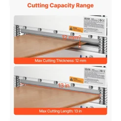 VEVOR 13 inch Vinyl Floor Cutter, 12mm Thick Laminate Flooring Cutter with 15°/30°/45° Adjustable Angle Settings, Flexible Wheels, Telescoping Handle, Certain Engineered Wood, LVT, VCT, SPC, LVP, WPC