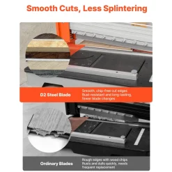 VEVOR 12 inch Vinyl Floor Cutter, 16mm Thick Laminate Flooring Cutter with Upgraded Labor-Saving Aluminum-Alloy Lever, Telescoping Support Plate, Cuts Engineered Wood, LVT, VCT, SPC, LVP, WPC